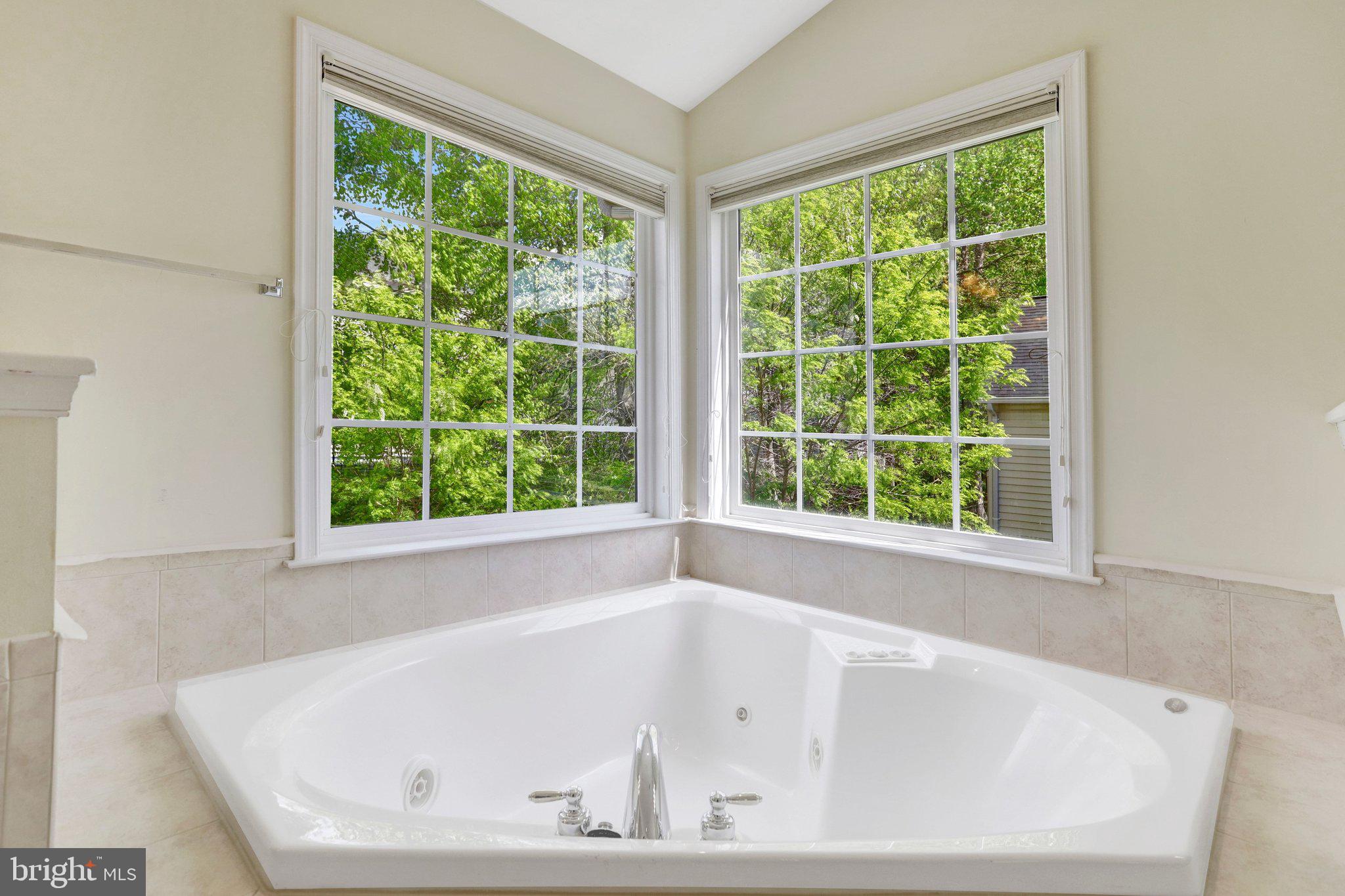 6247 Rolling Spring Court Springfield, VA 22152 - Photo 27 of 52 a white bath tub sitting in a bathroom next to a window