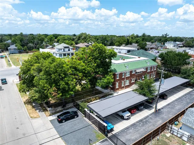 a view of a terrace with a bench