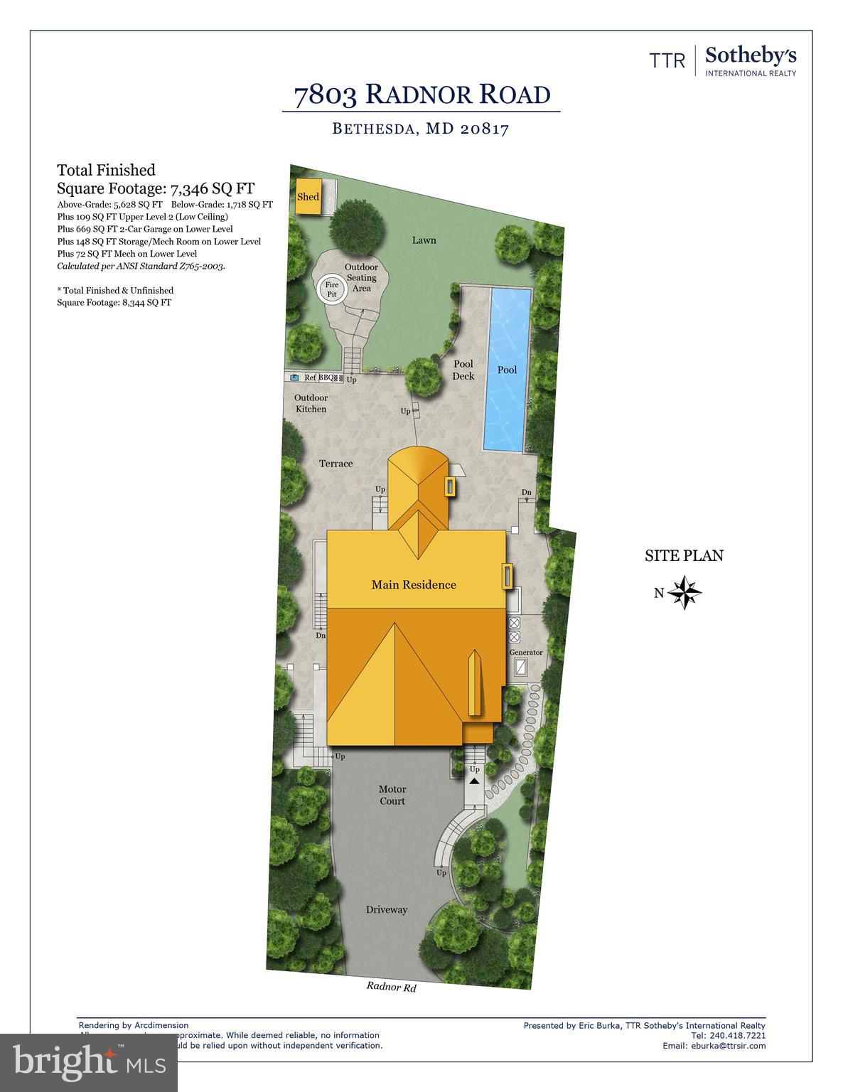 7803 Radnor Road Bethesda, MD 20817 - Photo 47 of 51 Site Plan