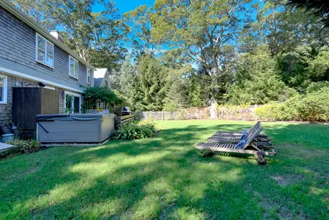 a outdoor view with a sitting space