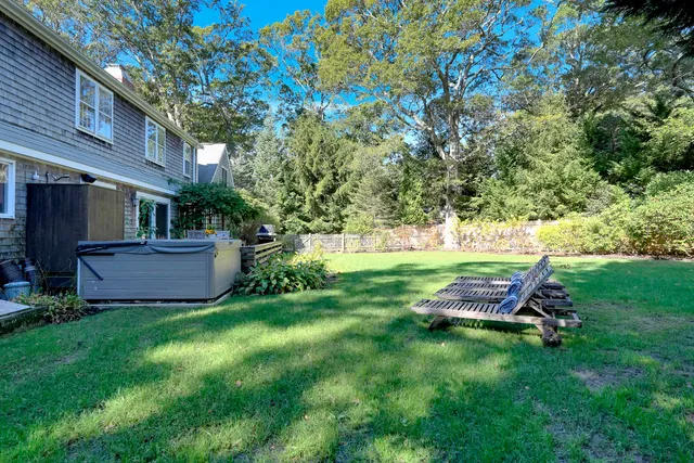 a outdoor view with a sitting space