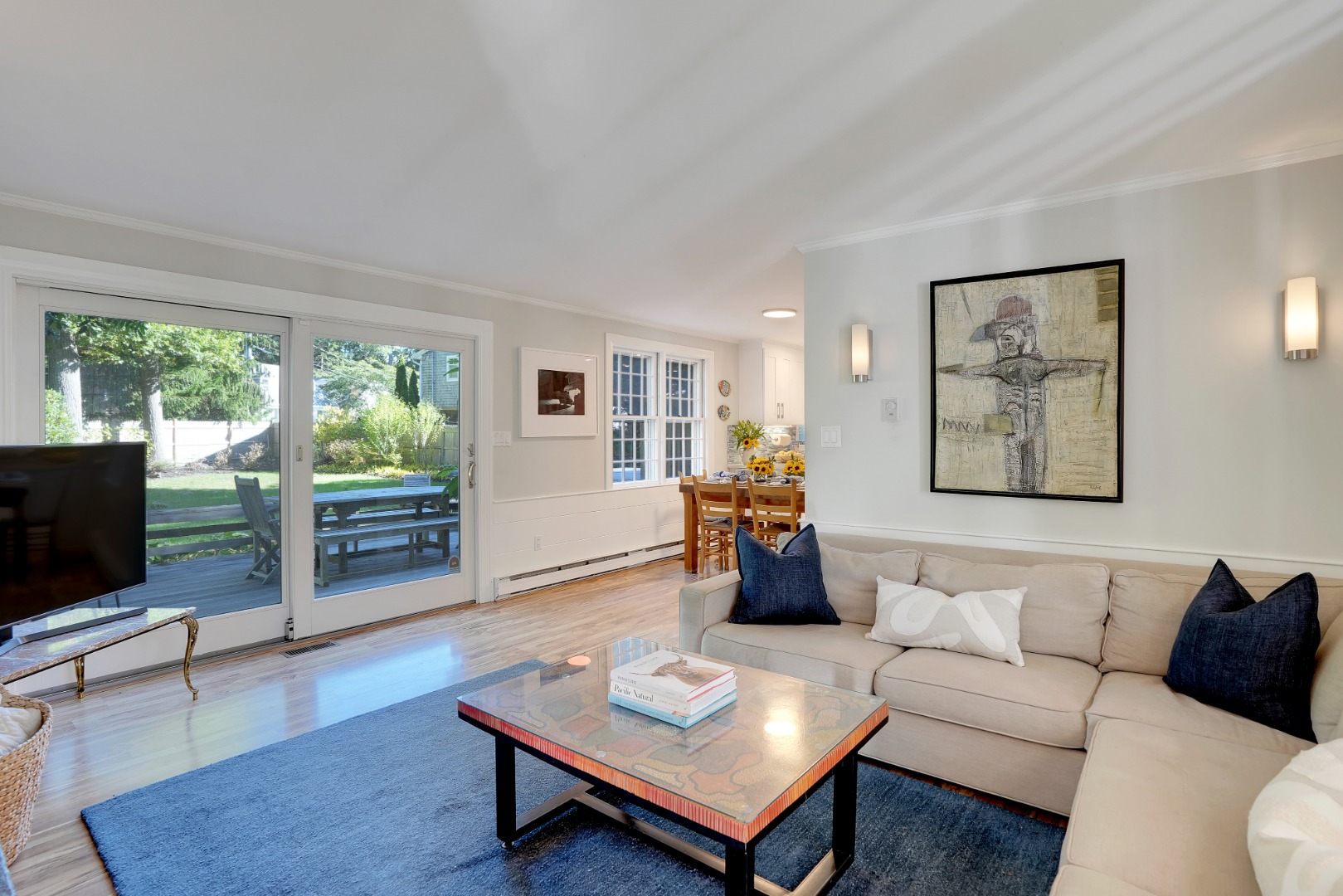 28 Pine Tree Lane Vineyard Haven, MA 02568 - Photo 30 of 61 a living room with furniture and a flat screen tv