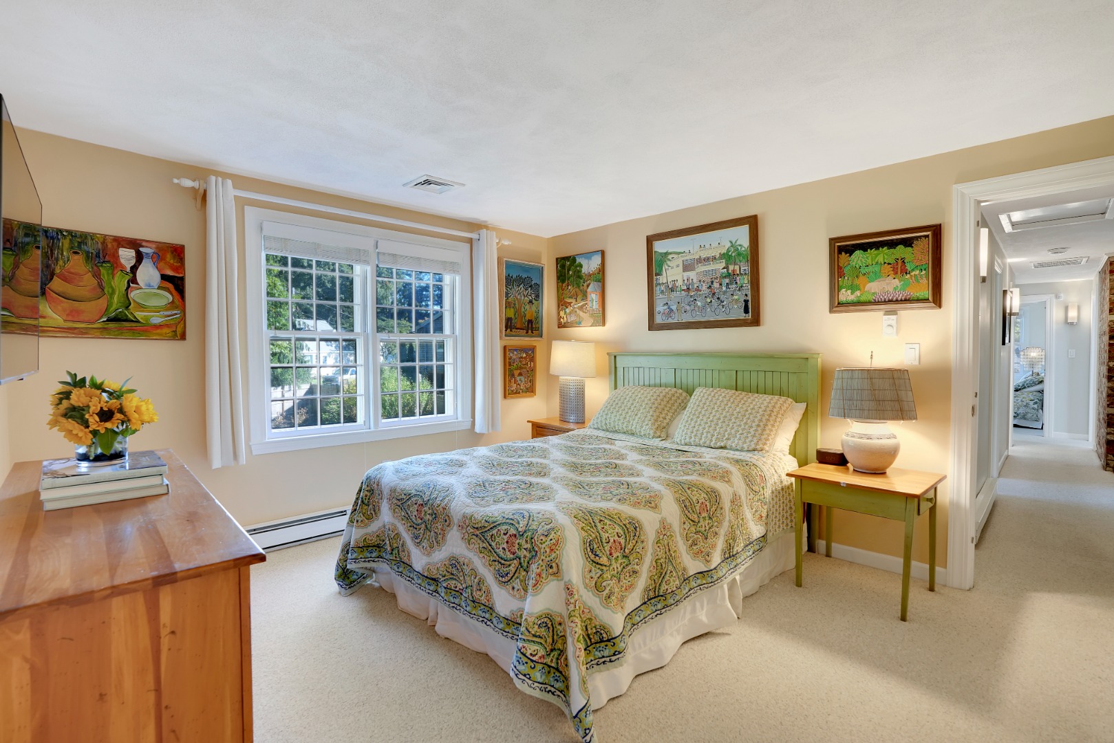 28 Pine Tree Lane Vineyard Haven, MA 02568 - Photo 40 of 61 a bed sitting in a bedroom next to a window