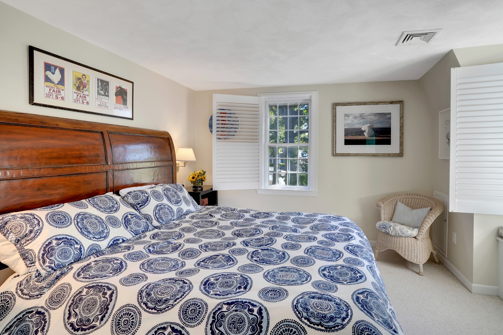 28 Pine Tree Lane Vineyard Haven, MA 02568 - Photo 47 of 61 a bedroom with a large bed and a window