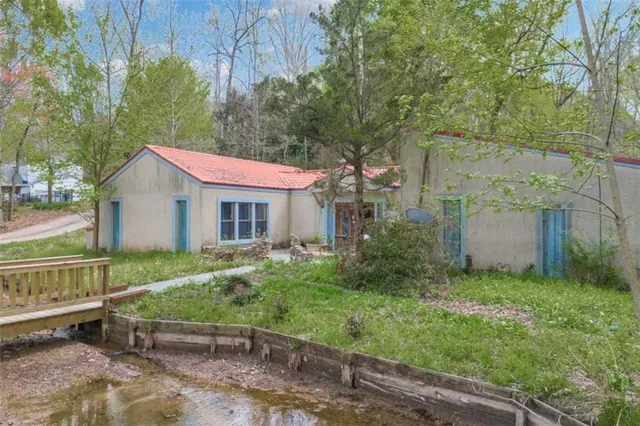 a front view of a house