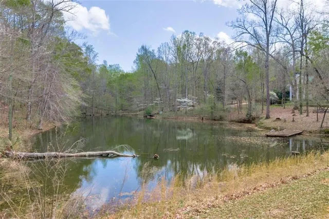 a view of lake background with houses