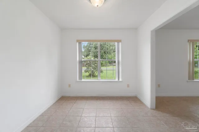 an empty room with a window