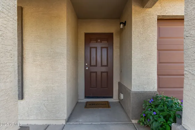 a view of front door of a house