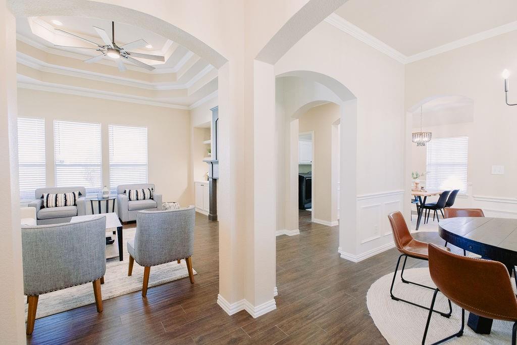 1377 Block Road Gunter, TX 75058 - Photo 6 of 37 a living room with furniture and wooden floor