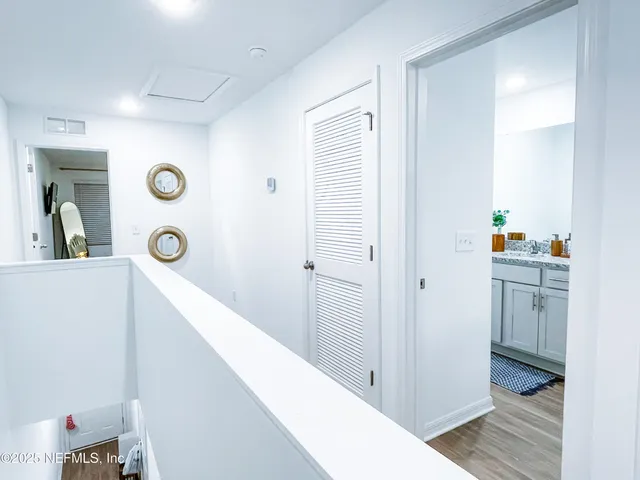 a view of an entryway with sitting area