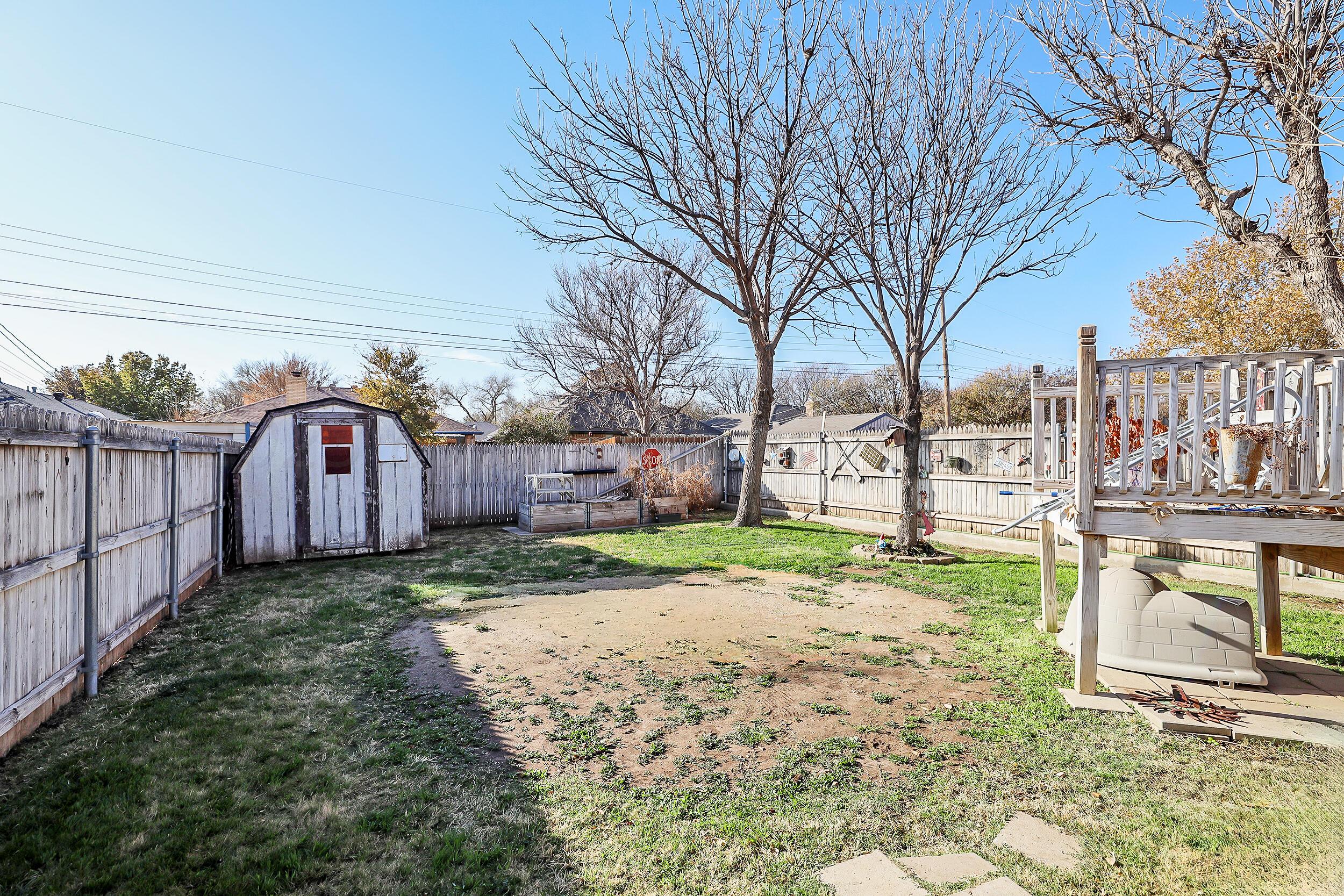 4207 Rincon Avenue Amarillo, TX 79110 - Photo 25 of 26 a view of backyard of house with wooden fence