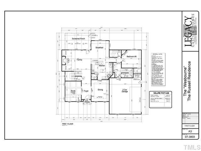 3308 Belspring Lane Raleigh, NC 27612 - Photo 23 of 24 1st Floor Plan