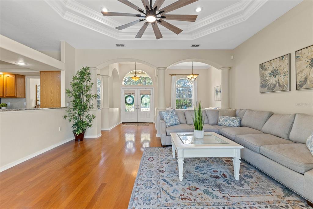 14071 Linden Drive Spring Hill, FL 34609 - Photo 12 of 77 a living room with furniture and a wooden floor