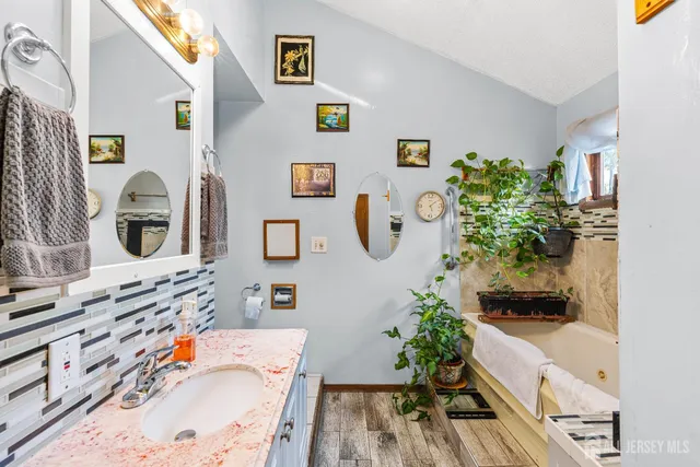 a living room with furniture and a couch