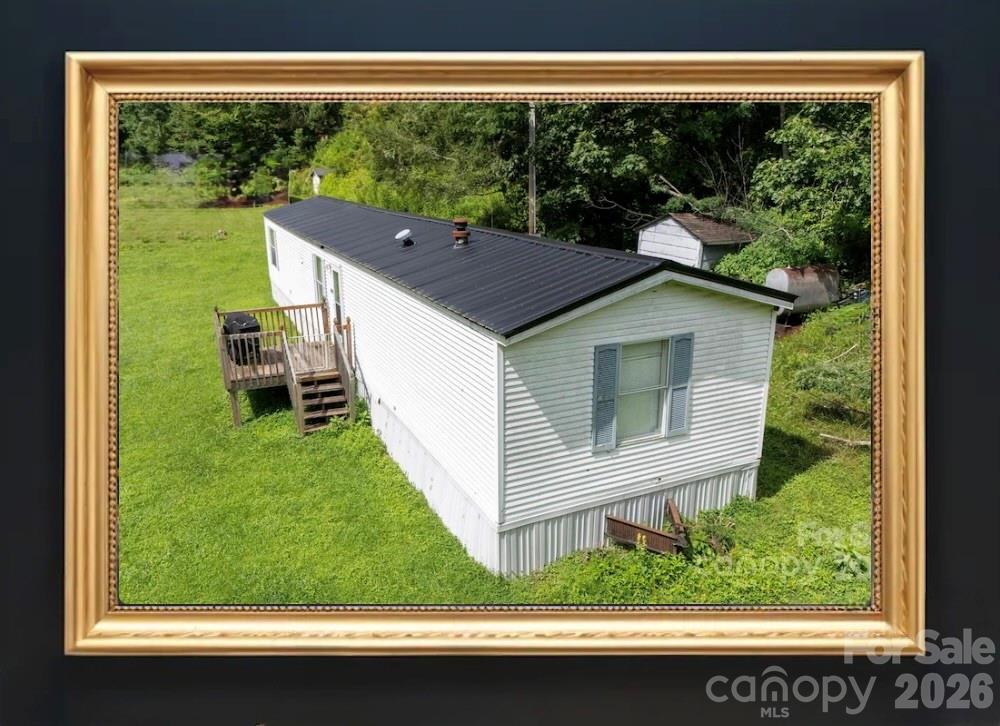 a house view with a garden space