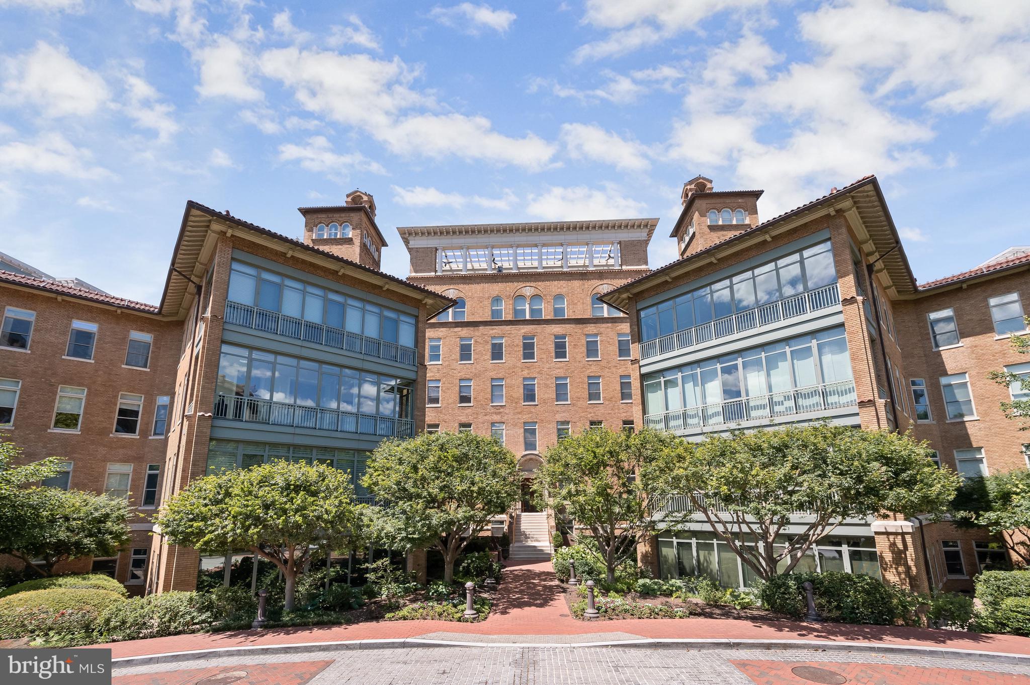 a front view of a building