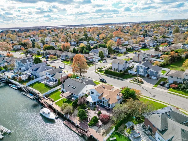 an aerial view of multiple house