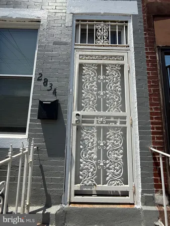 a view of a door of the house