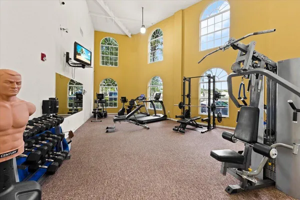 a view of a balcony with wooden floor
