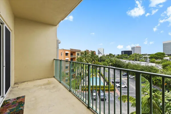a view of balcony and city view