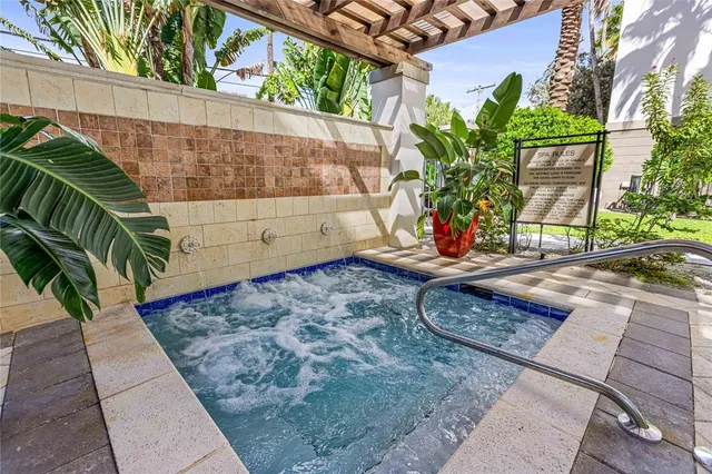 a view of a backyard with plants