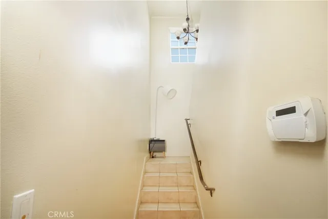 a view of a hallway with workspace