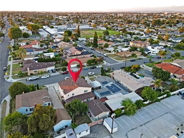 an aerial view of a city