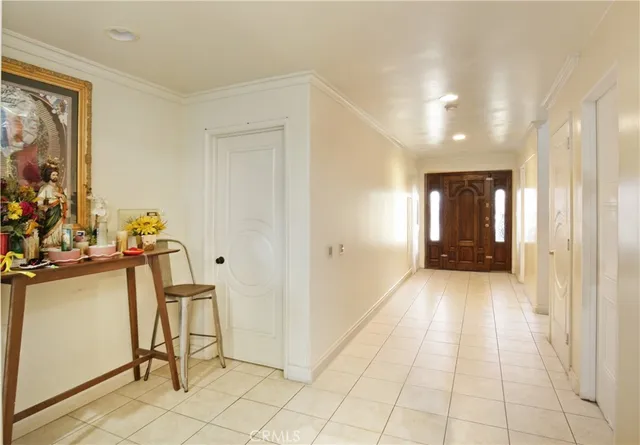 a view of a hallway with workspace