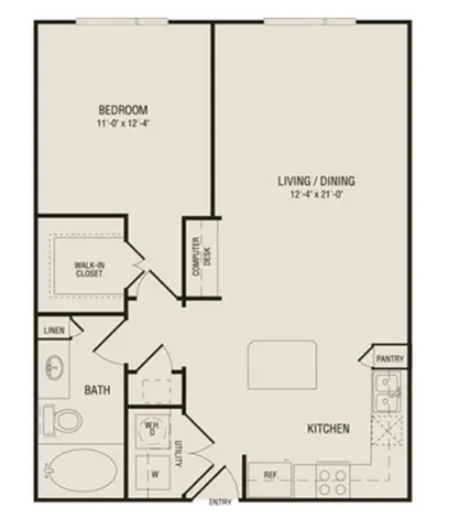 a picture of floor with a white wall and picture