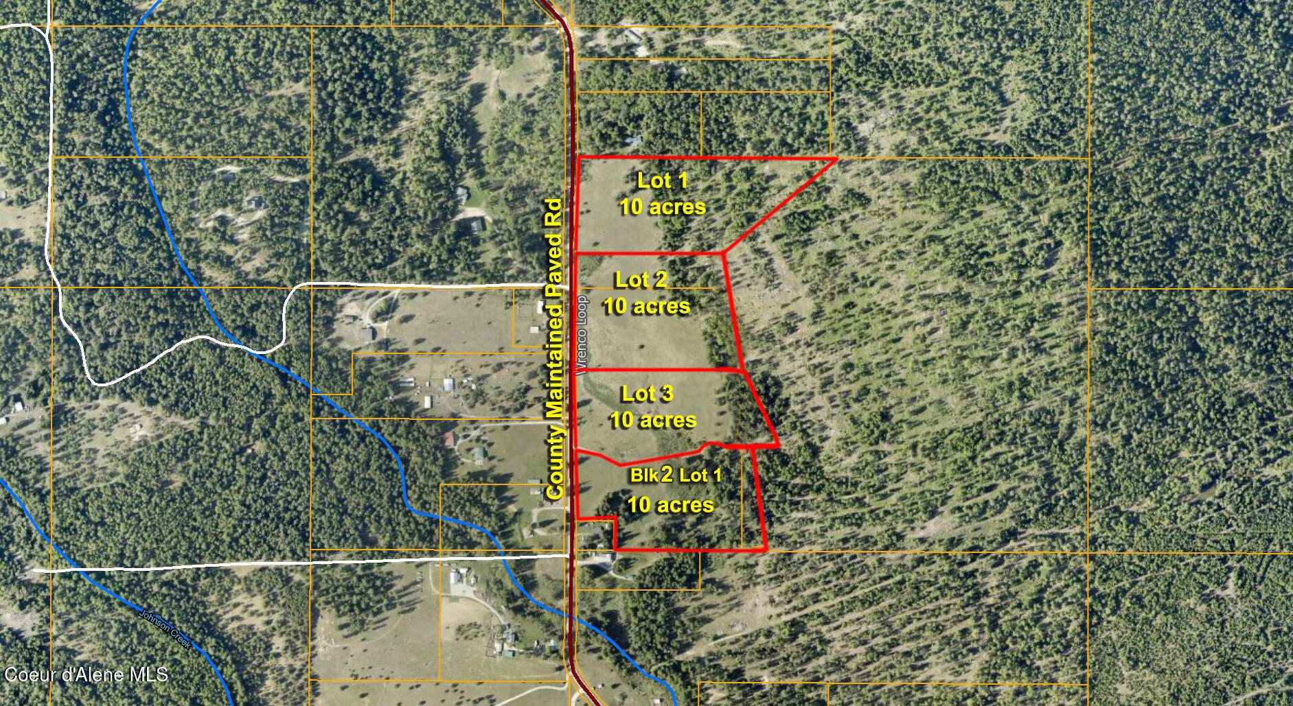 Lot 3 Wrenco Loop Sandpoint, ID 83864 - Photo 12 of 26 Aerial of the parcels