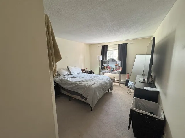 a bedroom with a bed window and couch