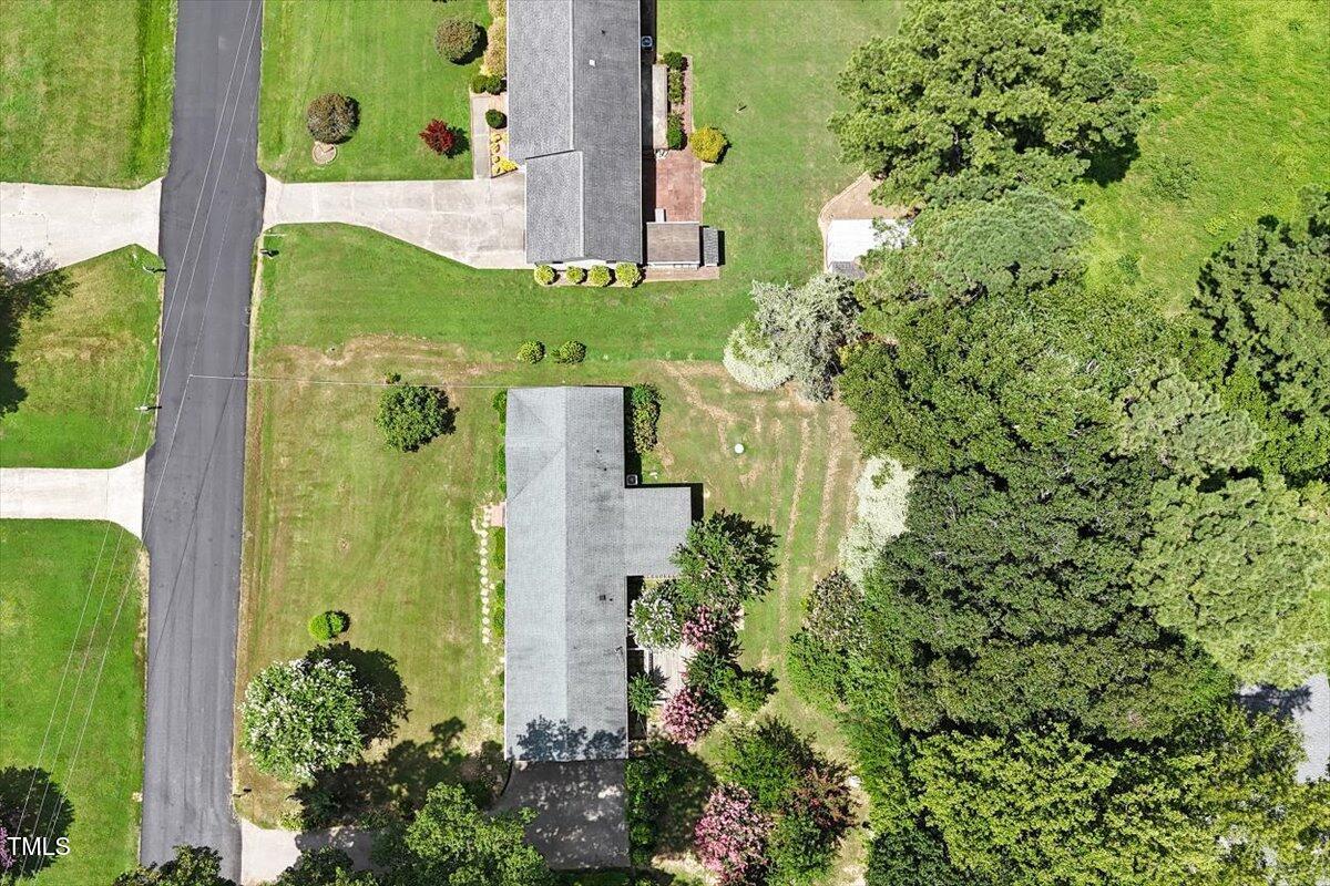 65 Pine View Road Henderson, NC 27537 - Photo 38 of 43 an aerial view of a residential houses with yard