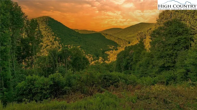 a view of a mountain range with lush green forest