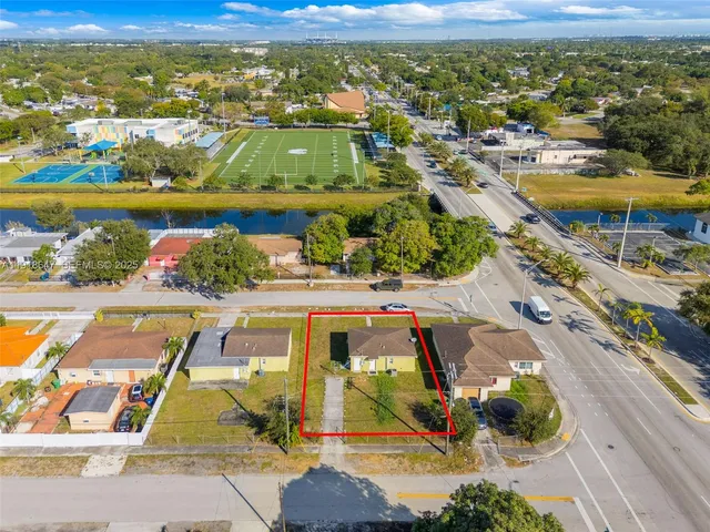 a view of a city with an ocean view