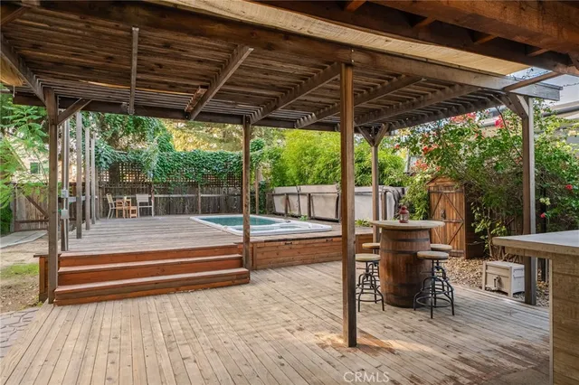 a view of outdoor space with seating space