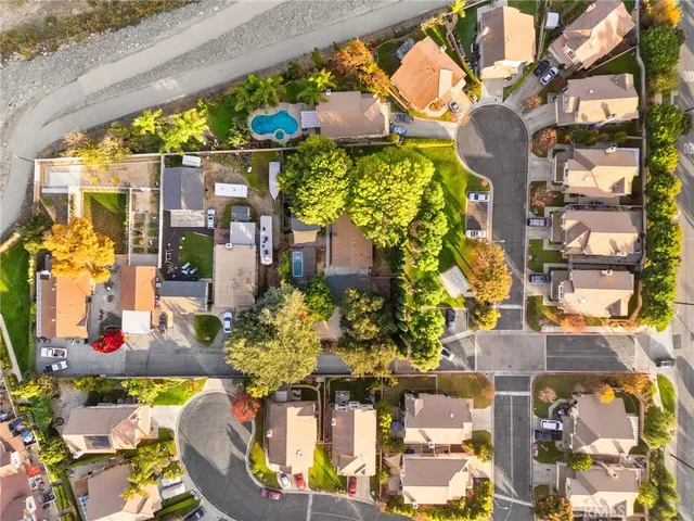 an aerial view of residential building and ocean view