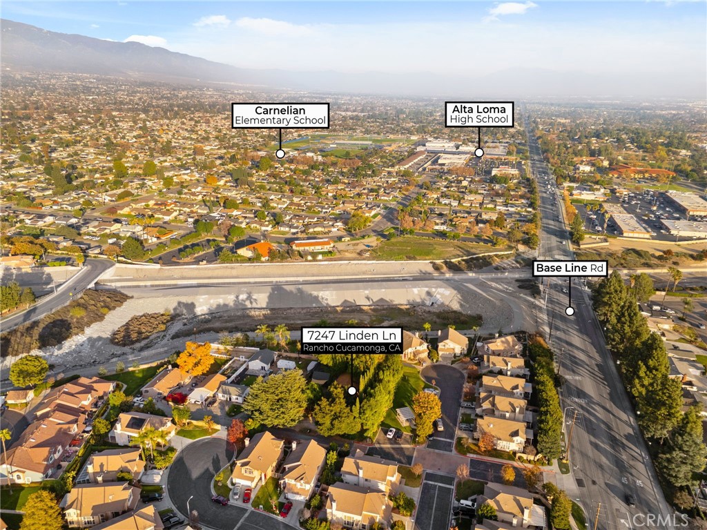 7247 Linden Lane Rancho Cucamonga, CA 91784 - Photo 46 of 51 an aerial view of residential building and ocean view