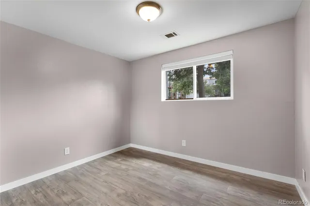 an empty room with a window