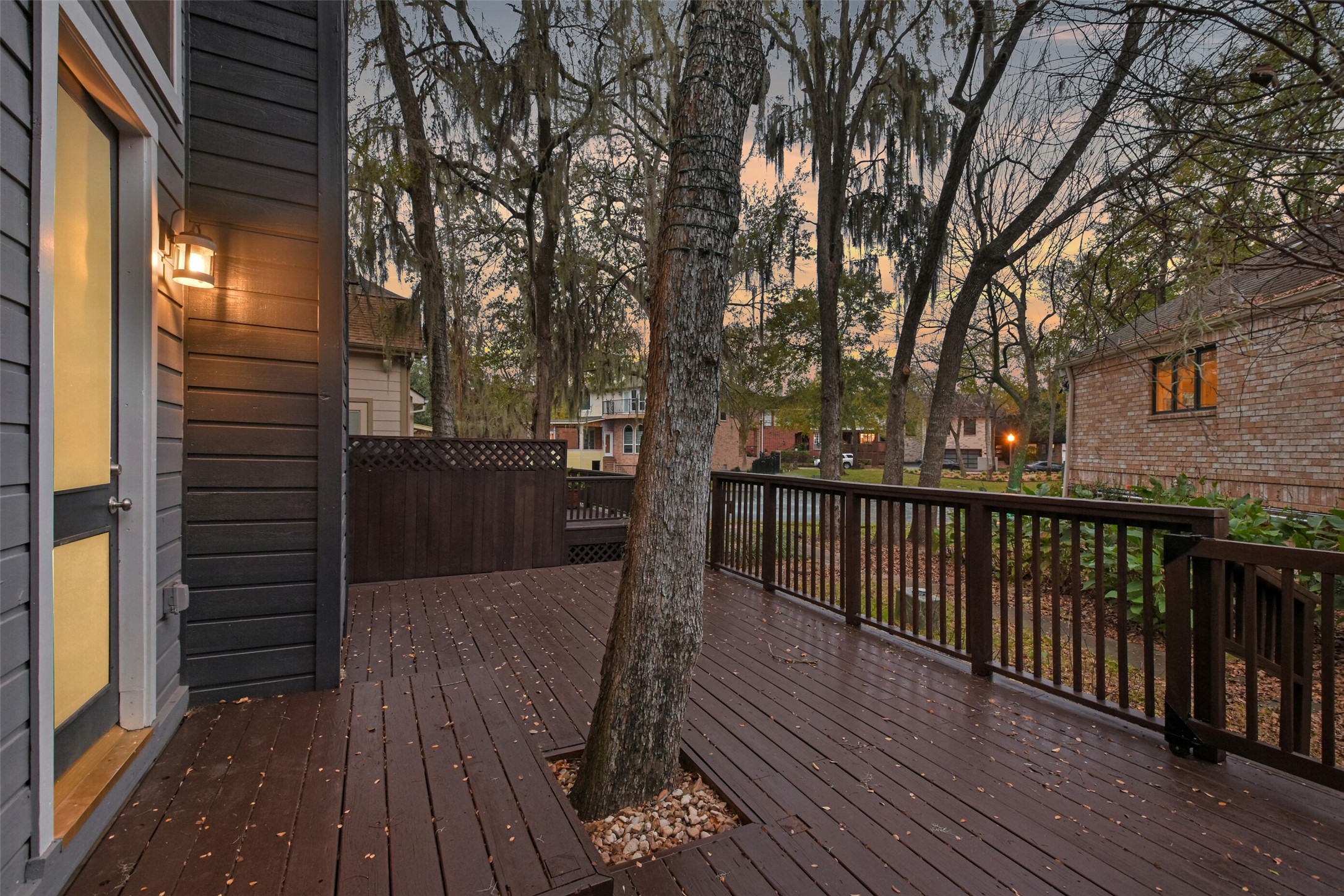 12859 Kingsbridge Lane Houston, TX 77077 - Photo 30 of 36 a view of balcony with wooden floor and fence