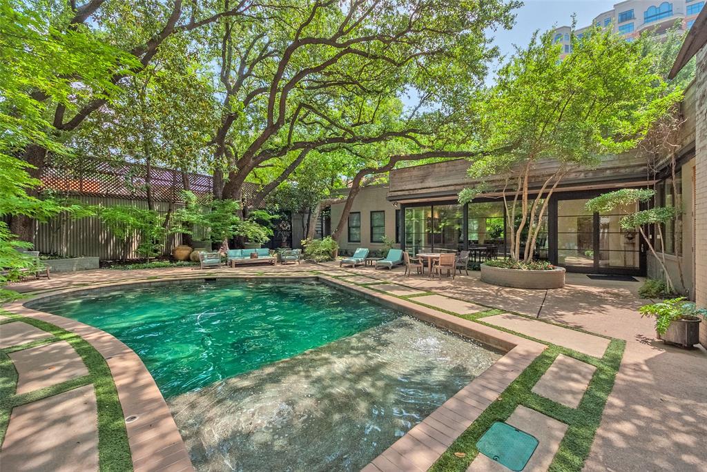 3610 Congress Avenue Dallas, TX 75219 - Photo 34 of 40 a view of a house with garden and sitting area