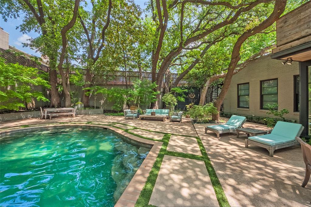 3610 Congress Avenue Dallas, TX 75219 - Photo 38 of 40 a view of swimming pool with outdoor seating and plants