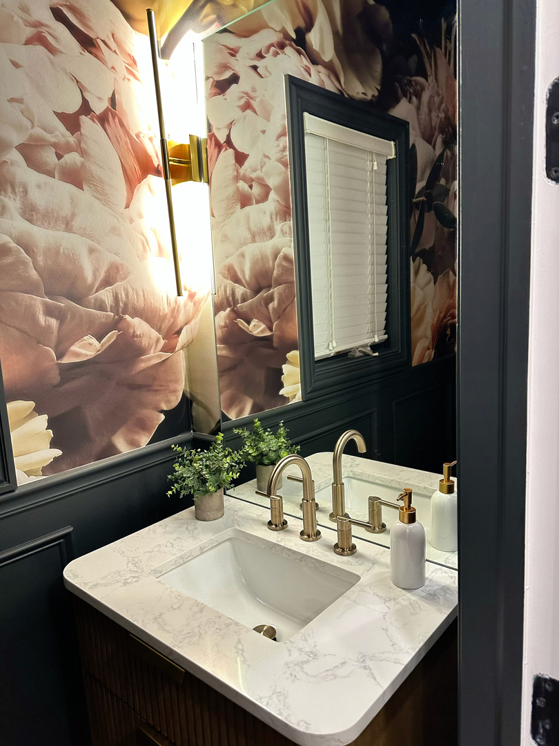 2953 North Honore Street Chicago, IL 60657 - Photo 12 of 40 a bathroom with a sink and a mirror