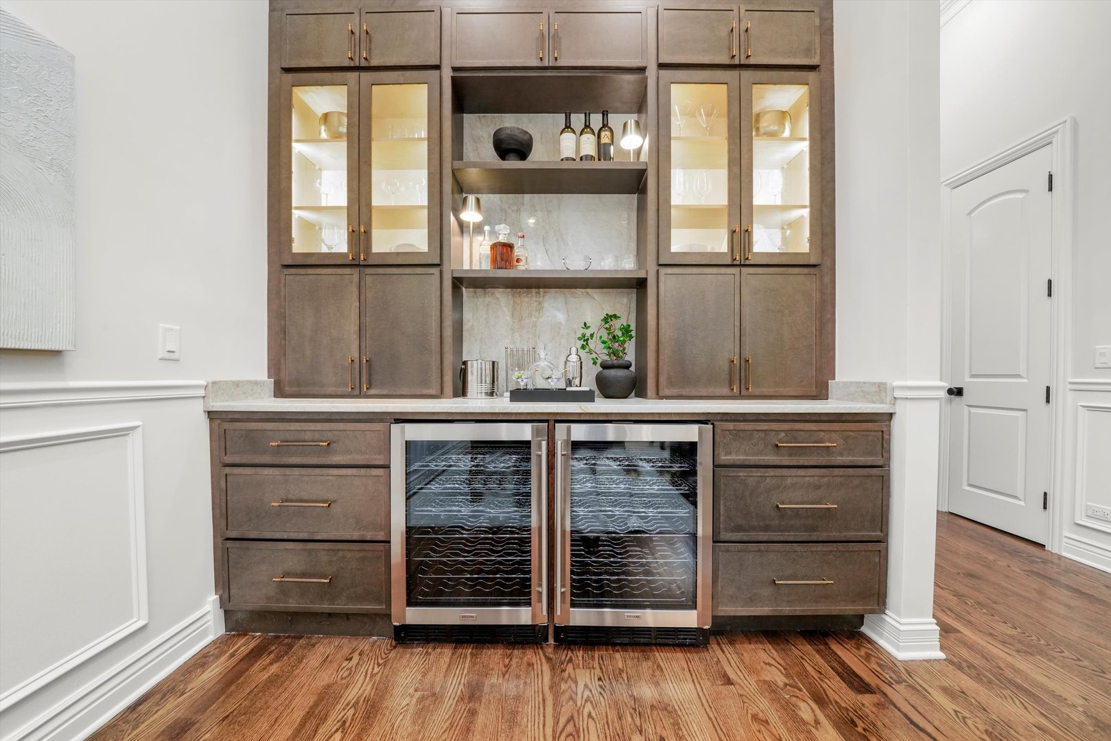 2953 North Honore Street Chicago, IL 60657 - Photo 7 of 40 an empty room with wooden floor and windows