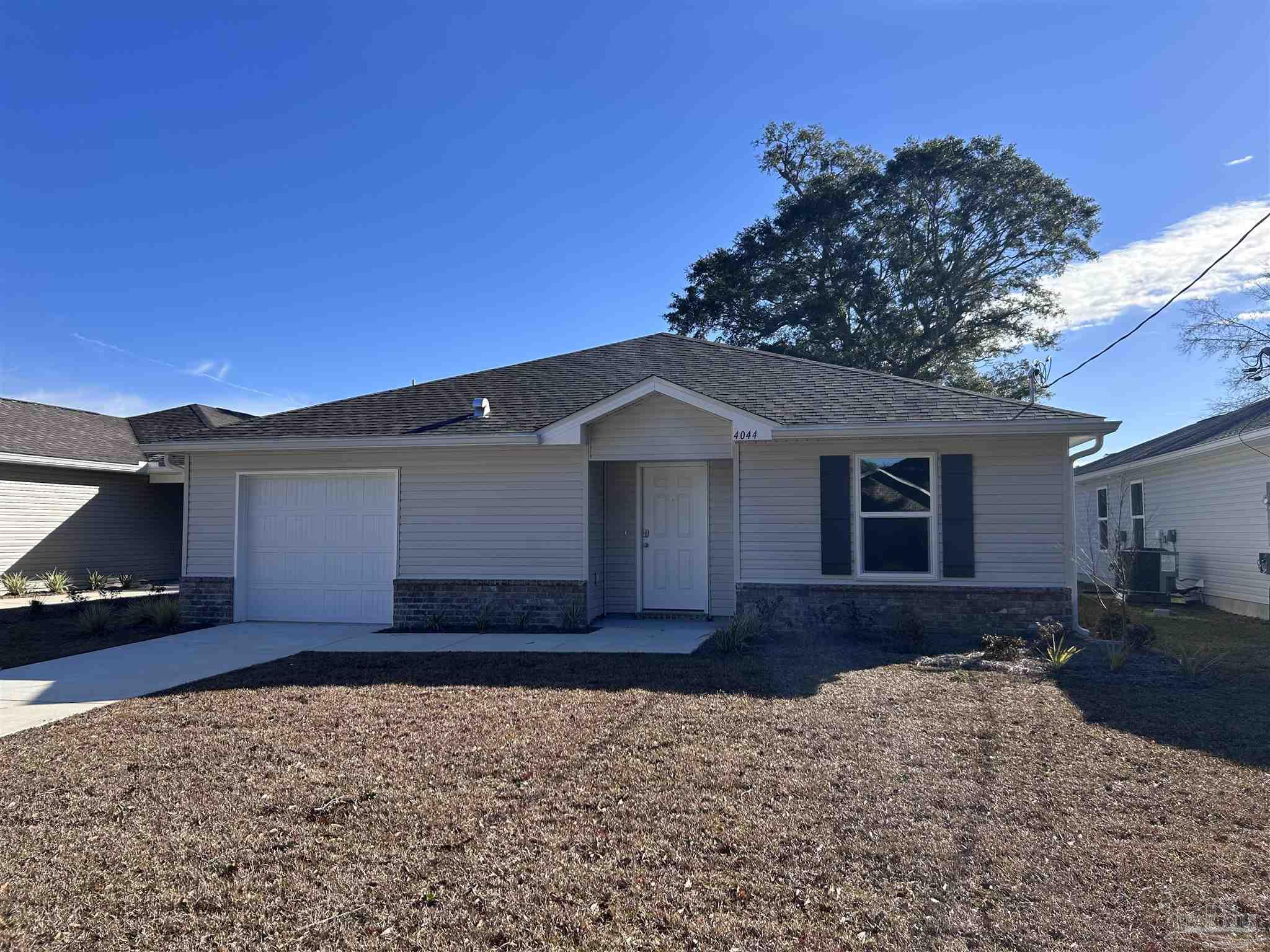 a front view of a house
