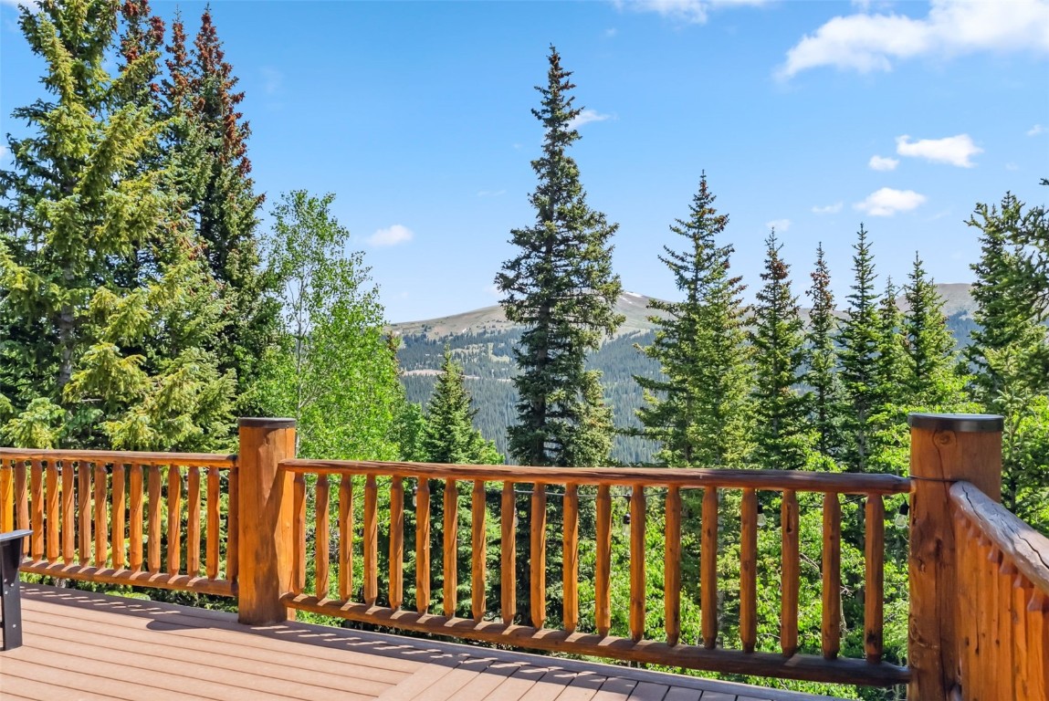 1375 Roberts Road Alma, CO 80420 - Photo 40 of 50 Wooden deck with a mountain view and a wooded view