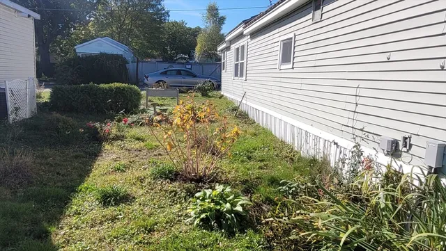 a backyard of a house