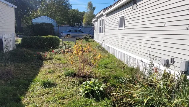 a backyard of a house