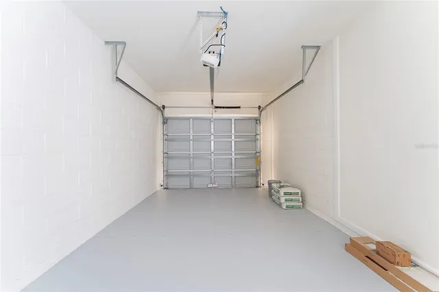 a view of room with racks on the wall