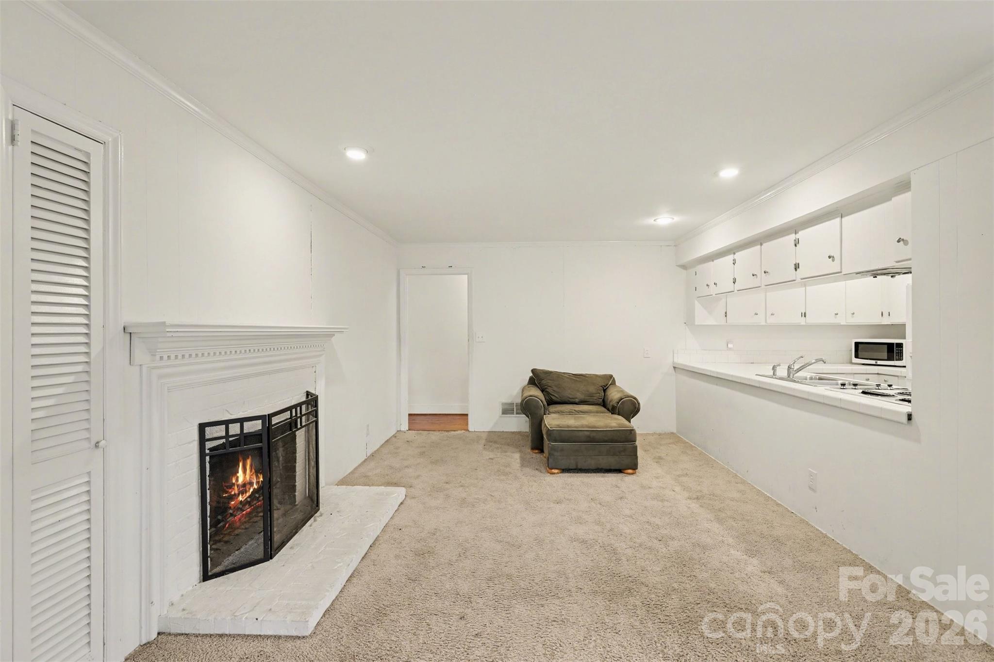3101 Eastburn Road Charlotte, NC 28210 - Photo 9 of 31 a living room with furniture and a fireplace