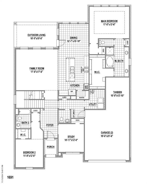 796 Blackberry Road Haslet, TX 76052 - Photo 2 of 6 1st Level Floor plan